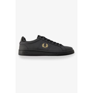 Fred Perry B721 Leather Tab Black
