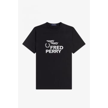 Fred Perry Printed T-shirt Black