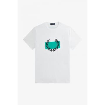 Fred Perry Stamped With Laurel Wreath White T Shirt