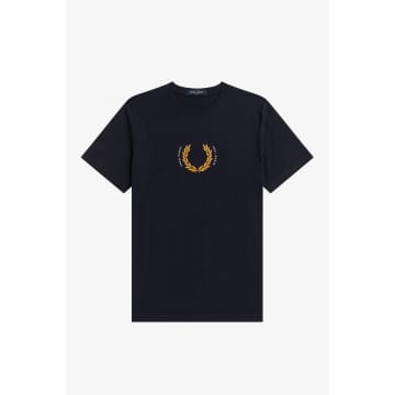 Fred Perry Laurel Wreath T-shirt Navy In Blue