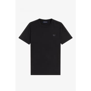 Fred Perry Taped Ringer T-shirt Black Black