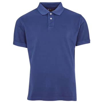 Shop Barbour Washed Sports Polo Navy In Blue
