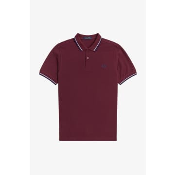 Fred Perry Slim Fit Twin Tipped Polo Porto Glacier Carbon Blue