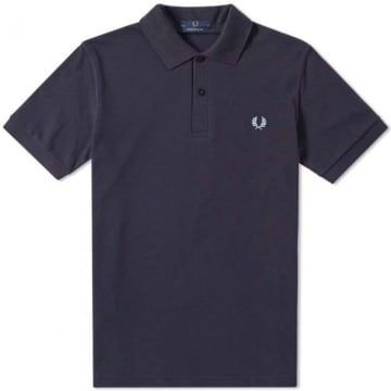 Fred Perry Reissues Original Plain Polo Navy Ice In Blue