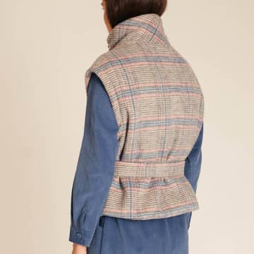 Dlirio Checked Quilted Waistcoat