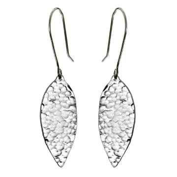 Just Trade Silver Plated Large Leaf Earrings In Metallic