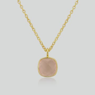 Auree Jewellery Brooklyn Gold Vermeil And Rose Quartz Necklace