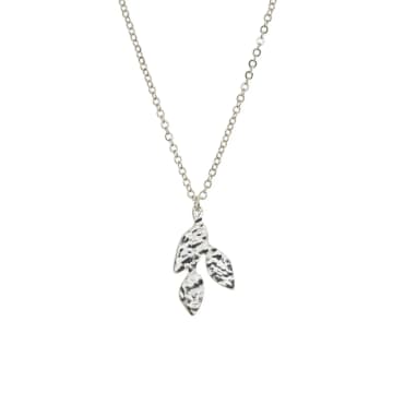 Just Trade Silver Plated Small Leaf Pendant In Metallic