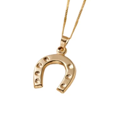 Posh Totty Designs Gold Horseshoe Pendant Necklace