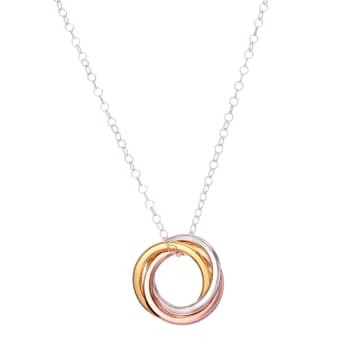 Posh Totty Designs Mixed Gold Russian Ring Necklace In Metallic