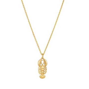 Shop Posh Totty Designs 18ct Yellow Gold Plated Lobster Charm Necklace