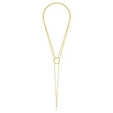 Claudia Bradby Cirque Lariat With White Pearl In Gold