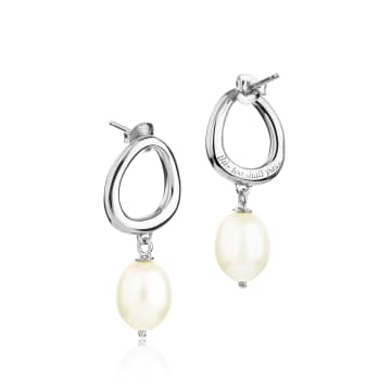 Claudia Bradby This Too Shall Pass Pearl Drop Earrings In Gold