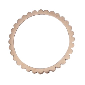 Posh Totty Designs Rose Gold Plated Scalloped Bangle