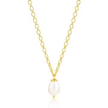 Claudia Bradby Luxury Gold Pearl Drop Necklace