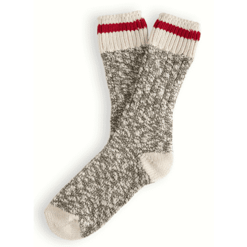 Thunders Love Striped Ribbed Cotton-blend Socks In Green