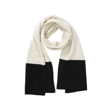 Yaya Scarf In Two Tones With Ribbed Details
