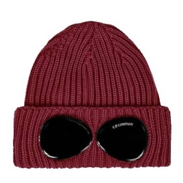 C.p. Company Goggle Beanie Port Royal Red