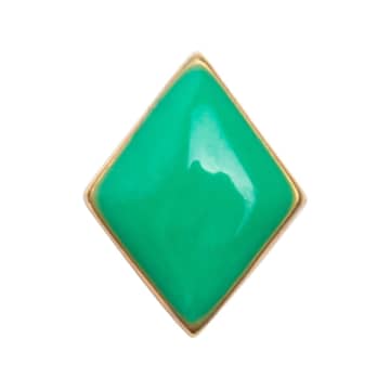 Anorak Lulu Copenhagen Earring Green Confetti Single Gold Stud