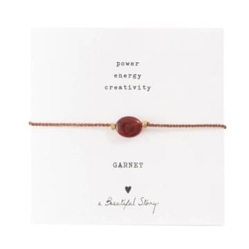 A Beautiful Story Garnet Gemstone Bracelet