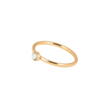 Ellen Beekmans Medium Goldplated Rhinestone Ring