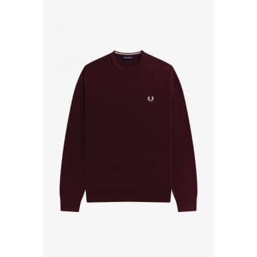Fred Perry Classic Crew Neck Jumper Oxblood