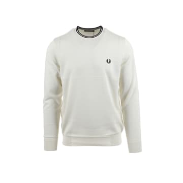 Fred Perry Classic Crew Neck Jumper Snow White / Black