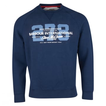 Barbour International Smq Marshall Sweatshirt Navy In Blue