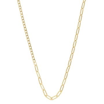 Orelia Asymmetric Fine Chain Necklace In Metallic