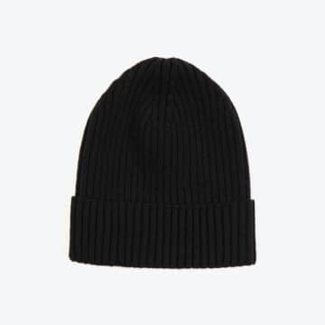 Miss Pompom Wool Ribbed Hat
