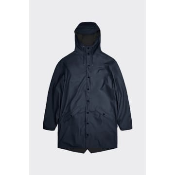 Rains Unisex Long Jacket In Blue
