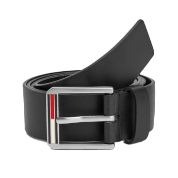 Tommy Hilfiger Tommy Jeans Essential Leather Belt In Black