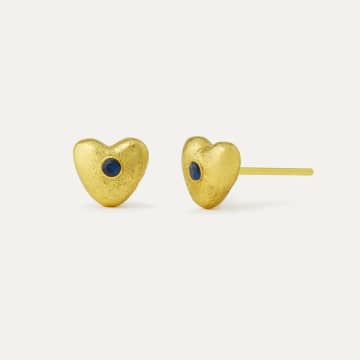 Ottoman Hands | Marina Heart Stud Earrings | Gold Plated