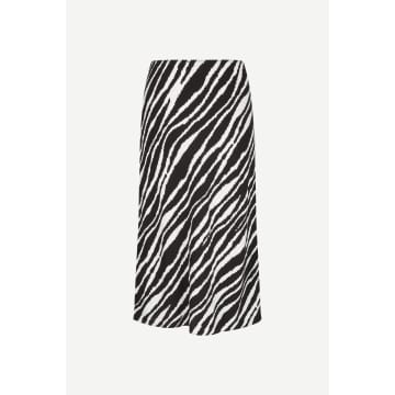 Samsoesamsoe Zebra Print Agneta Midi Skirt