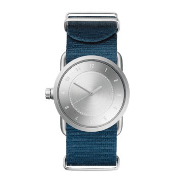 Tid Watches No.1 33mm Steel / Blue Nylon Wristband/steel Buckle In Metallic