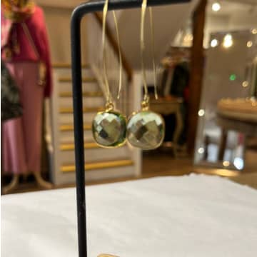 Silver Siren Gold Plated Brass Drop Earrings In Metallic