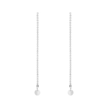 Orelia Long Crystal Cupchain Gem Drop Earrings In Metallic