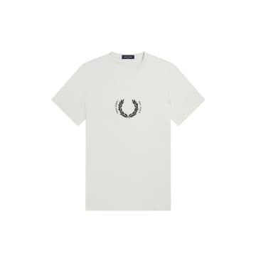 Fred Perry Circle Branding T-shirt Snow White