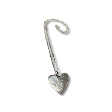 Silver Siren Silver Heart Necklace In Metallic