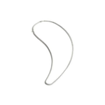 Gemini 3mm Stainless Steel Foxtail Necklace With Silver Plated Finish In Metallic