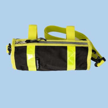 Goodordering Black And Neon Yellow Saddle Bag Bike Bag Mini Shoulder Bag