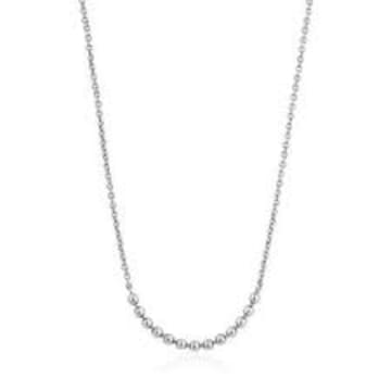Ania Haie Silver Modern Multiple Balls Necklace In Metallic