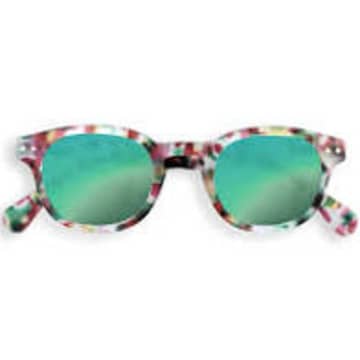 Shop Izipizi Shape C Green Tortoiseshell Sun Reading Glasses With Mirror Lenses