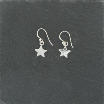 Siren Silver Star Drop Earrings Sterling Silver In Metallic