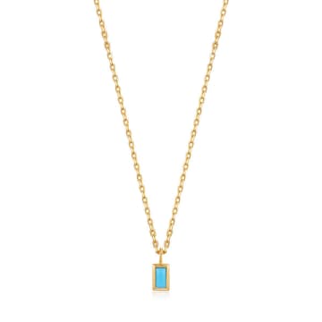 Ania Haie Gold Turquoise Drop Pendant Necklace