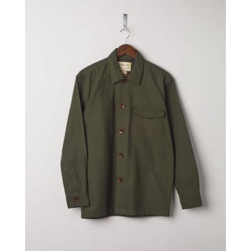 Uskees Men's Organic Buttoned Workshirt In Green