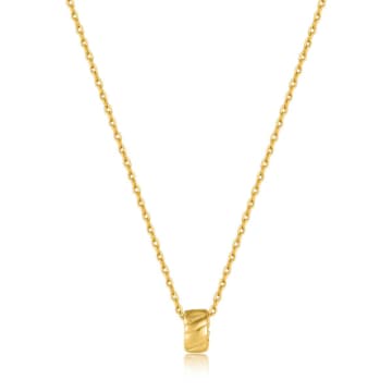Ania Haie Smooth Twist Pendant Gold Necklace
