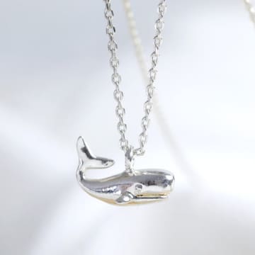 Lisa Angel Whale Necklace In Silver In Metallic