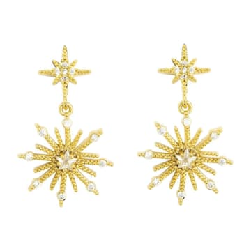 Ashiana Northern Star Stud Earrings Gold