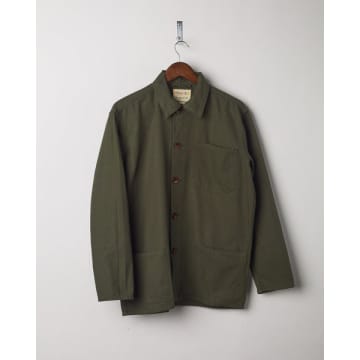 Uskees Men's Organic Buttoned Overshirt In Green